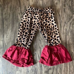 Toddler cheetah bell bottoms